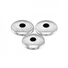 DQ metal disc bead 4x1.5mm Antique silver